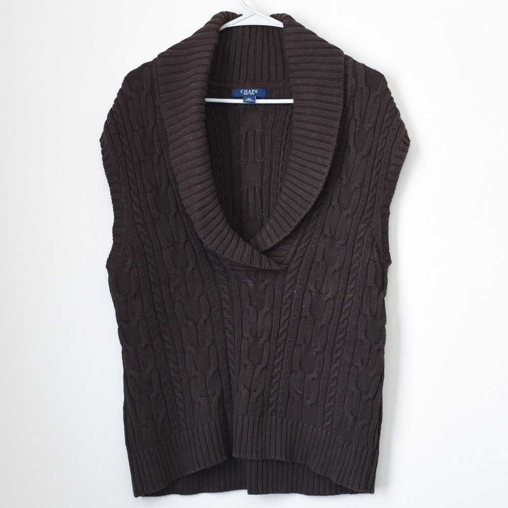 **3/$25** Chaps Cableknit sleeveless sweater - Size L
